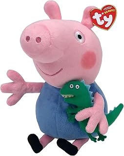 TY Peppa Pig George Beanie Baby 6In – Soft Plush Toy Teddy for Kids, Collectible Stuffed Animal Plushies Soft Toy Gift for Toddlers & Children