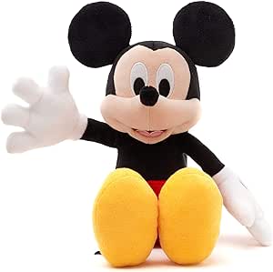 Disney Store Official Mickey Mouse Small Soft Plush Toy, 33cm/12”, Iconic Cuddly Disney Toy Character with Classic Embroidered Features, Suitable for All Ages