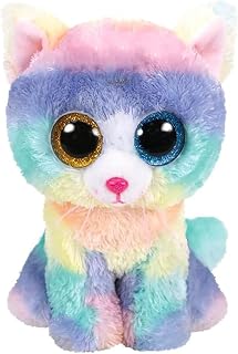 TY Heather Cat Beanie Boo 15cm Soft Plush Toy for Kids – Collectible Cat Plushie Teddy – Cute Stuffed Animal Plush Toy for Girls and Boys