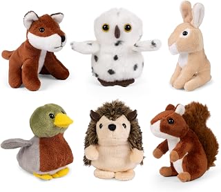 Living Nature Wildlife Buddies – 6 x 9 cm Realistic Mini Woodland Animal Plush Toys, Cuddly Stuffed Animals for Kids & Collectors
