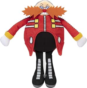 SONIC The Hedgehog - Jakks 408604-24PB Dr Eggman Modern Wave 4 Plush, 20 cm, Red