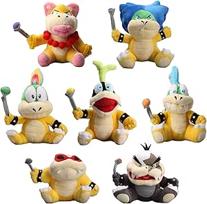 Plush Toys 7 Pcs Larry Iggy Wendy Morton Jr Roy Ludwig Lemmy Soft Dolls