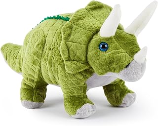 Zappi Co Plush Children's Stuffed Soft Cuddly Plush Toy-Part of Safari Animals Collection, Perfect for Kids (30cm Depth)(Triceratops Dinosaur)