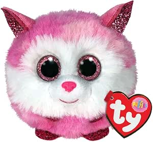 TY 2007542 Princess Pink Husky Puffies Plush Animal, Multicolor
