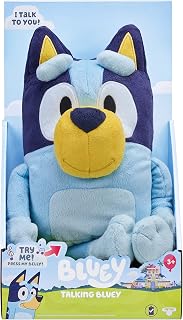 Bluey Talking Plush Toy, 13 Inch Interactive Soft Toy with Sounds