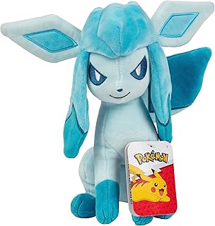 Glaceon Plush - 8-Inch Plush - Authentic Details - Toys for Kids