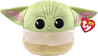 TY Star Wars Grogu Baby Yoda Squish-A-Boo 10 Inches | Licensed Squishy Beanie Baby Soft Plush Toys | Collectible Cuddly Stuffed Teddy