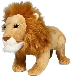ICE KING BEAR Lion Stuffed Animal Plush Soft Toy 12 Inches Length (Brown)
