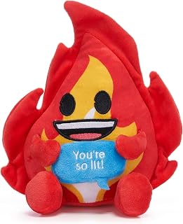 Emoji 7" (18cm) Flame "You're So Lit!" Emoji Plush Soft Toy