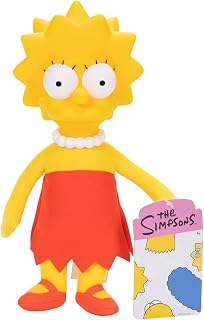 The Simpsons Lisa Plush 20cm by JAKKS Pacific, Officially Licensed, Soft Plush Lisa with Sculpted Head, Highly Detailed and Expressive Design, Collect the Entire Simpsons Family