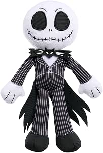 Disney Tim Burton's The Nightmare Before Christmas Small 8.5-inch Plush Jack Skellington Stuffed Animal, Kids Toys for Ages 3 Up by Just Play