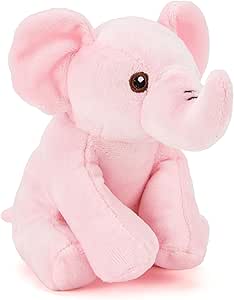 Zappi Co Elsa the Pink Elephant Plush Toy (15cm) - Soft, Cuddly, 100% Recycled - Colourful Trunk Friend for Girls Boys Newborn Gift
