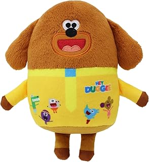 Hey Duggee Toy, Teddy Bear with all his Squirrel Club friends printed on, Brown