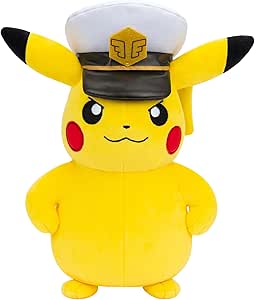Pokémon Captain Pikachu Plush - 8-Inch Soft Plush with Captain's Hat and Authentic Details