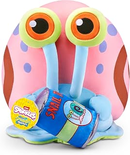 14-inch Licensed Character SpongeBob Squarepants Plush (GARY THE SNAIL) by ZURU, Soft Doll and Cuddly Pillow Toy with Snack Accessory, 35 cm
