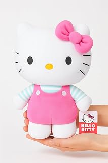 Hello Kitty Official Plush - 30 CM Large Standing Hot Pink, Perfect for Collectors Fans, Gifts, Plushie, Girl Gifts, Sanrio Plushies, Teddy Bear, Any Age