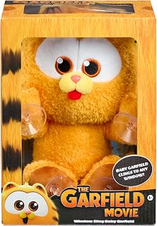 Animagic Baby Garfield 8" Suction Cup Plush - Cute Garfield Soft Plush with Suction Cups Will Cling to Your Windows!