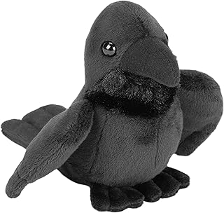 Wild Republic Pocketkins-Eco Raven, Stuffed Animal, 5 inch, Plush Toy, Eco-Friendly