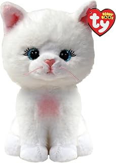 TY Amelia Cat Beanie Boo 14cm – Soft Plush Toy for Kids – Collectible Cuddly Character Plush
