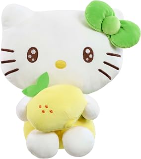 Hello Kitty Macedonia Plush, 16cm Lemon Soft Toy, Cute in Bright Yellow Lemon Outfit, Official Licensed Mini Collectable Plush for Fans and Children, Suitable for Ages 4+