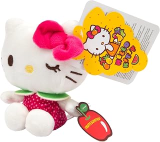 Hello Kitty Macedonia Scented Plush, 12cm Red Dress, Cute Hello Kitty Character, Scented Soft Toy, Official Licensed Merchandise, for Fans and Collectors, Suitable for Ages 4+