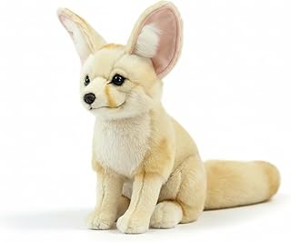 Lifelike Fennec Fox Plush Toy, Realistic Oversized Ears Teddy Stuffed Animal, Cute Nocturnal Hunter Desert Fox Unique Toy Gift, 26 CM/10 In