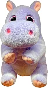 Ty Beanie Boos - Henrietta the Hippo with Big and Glittery Pink Eyes Plush Toy with Big Glitter Eyes - 15cm - T37394
