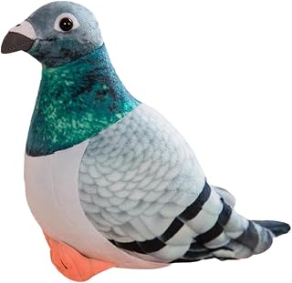 Pigeon Cuddle,Realistic Bird Plush Plush Dolls,Realistic Pigeon Plush Toy for WildAnimals, Gift for Friends (20CM) Cute Peace Bird Animal-green