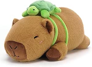 SQEQE Weighted Capybara Stuffed Animals, Cute Plush Toy Cuddle Pillow 25CM