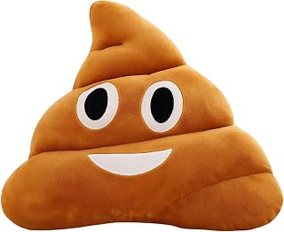 Fake Poo, Emoji Cushion Filled Plush Soft Poo Plush Pillow, Plush Pillow Round Triangle Cute Filling Decoration, Brown Birthday Gift for Familly and Friends