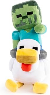 Jay Franco Minecraft Chicken Jockey Plush Pillow Buddy - 44cm Kids Ultra-Soft Stuffed Character Plushie & Cosy Pillow, Official Licensed Product, Multi