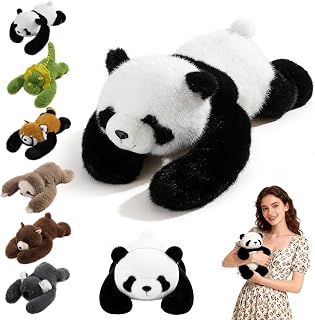 Weighted Panda Sensory Plush Toy, Stuffed Animal, Cuddly Stuffed Animal for Comfort & Relaxation, Soft Plushes Pillow Valentines Gifts for Autism ADHD, Hugging Companion Toys for Kid, Adult (30cm)