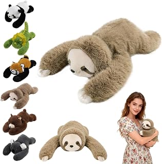 Weighted sloth Sensory Plush Toy, Stuffed Animal, Cuddly Stuffed Animal for Comfort & Relaxation, Soft Plushes Pillow Valentines Gifts for Autism ADHD, Hugging Companion Toys for Kid, Adult (30cm)