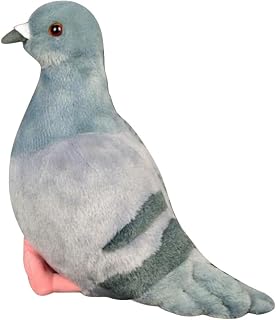 Pigeon Plush Toy, 20cm Plush Fluffy Pigeon Ornaments for Cuddly Simulation Plushie for WildAnimals Peace Bird Animal for Friends Home Decor Pillow Blue Grey