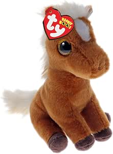 TY Morty Mustang Beanie Boo 14cm – Soft Plush Toy for Kids – Collectible Cuddly Stuffed Animal Teddy Character Gift
