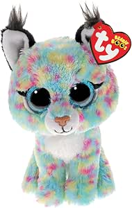 TY Lynx Bobcat Beanie Boo 14cm – Soft Plush Toy for Kids – Collectible Cuddly Stuffed Animal Teddy Character Gift