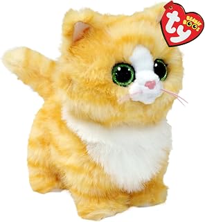 TY Melanie Tabby Cat Beanie Boo 14cm Soft Plush Toy for Kids – Collectible Cat Plushie Teddy – Cute Stuffed Animal Plush Toy for Girls and Boys