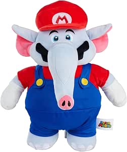 Nintendo Super Mario Elephant 35cm plush soft cuddly toy, favourite for fans and collectors, birthday, christmas or gift