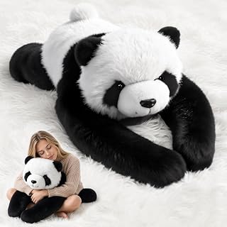 FUHSY Weighted Panda Plush, 63cm Large Soft Plush Panda with Long Weighted Arms Soft Plushes Pillow for Adult