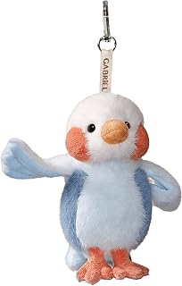 GABRIEL Zebra Finch Plush Toy, 11cm Soft Stuffed Bird Keyring for Gift