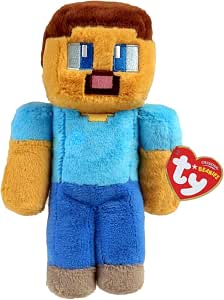 TY Minecraft Steve Beanie – 22cm Soft Plush Toy Teddy – Collectible Stuffed Plushies – Cuddly Toy for Kids – Character Gift for Boys and Girls