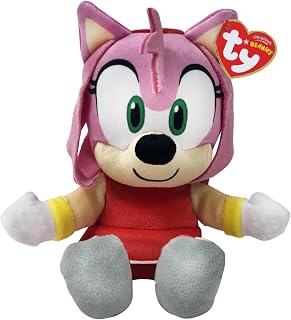 TY Amy Sonic the Hedgehog Plush Toy Collectible Soft Teddy for Kids 17cm
