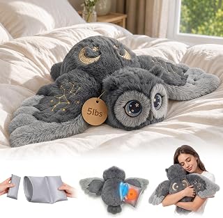 Mewaii Weighted Teddy Owl Plush, Heatable Coolable, 2.3kg, 58cm
