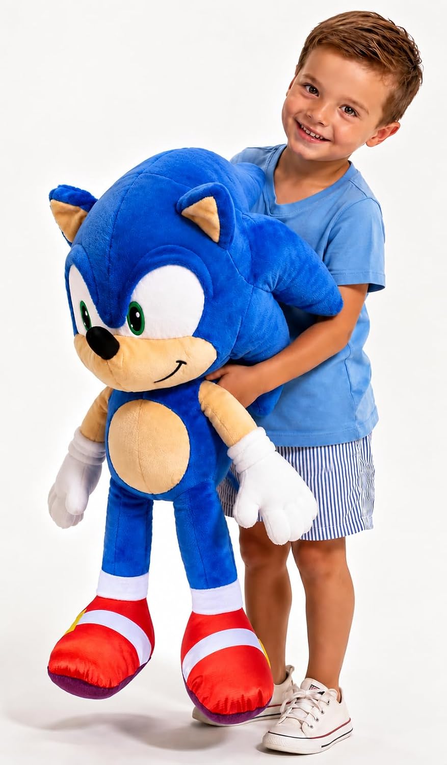 Large Selection of Popular XXL Cuddly Toys Compatible with Stitch, Sonic, Minions, Sesame Street, Minecraft & More Original Licence 35-120 cm (Sonic 70 cm)