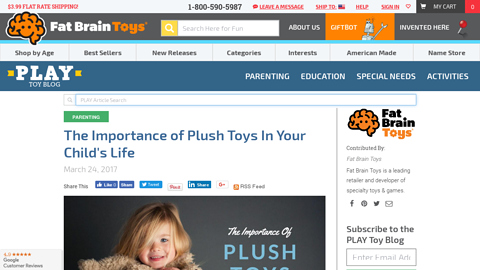Article: The Importance of Plush Toys In Your Child's Life